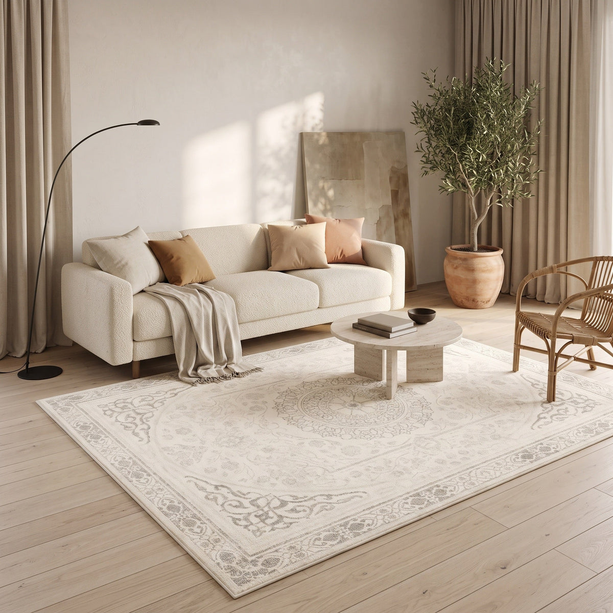 Tapis vintage Nolvenis dans un salon