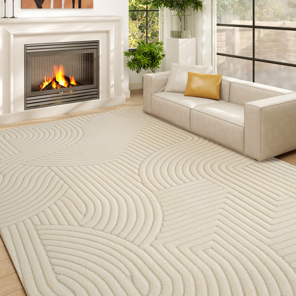 Tapis de Salon Homcom 160x120 cm - Gris Clair