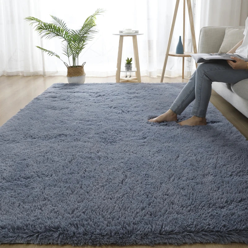 Tapis Salon Poils Longs Camel
