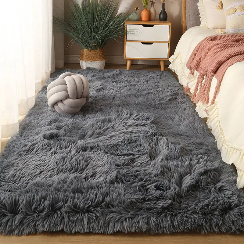 Tapis Moelleux à Poils Longs - Gris