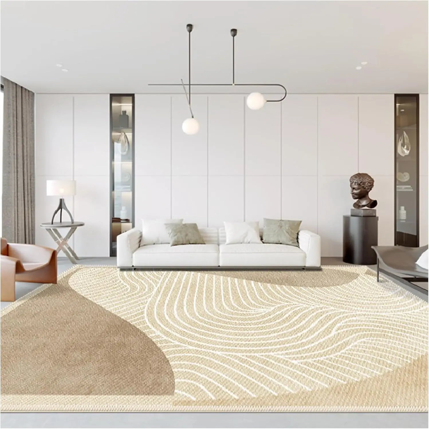 VIKAMA Nordic 160*230 Large Carpet Living Room Sofa Coffee Table Carpet Anti-Slip Modern Light Luxury Room Decoration Floor Mat