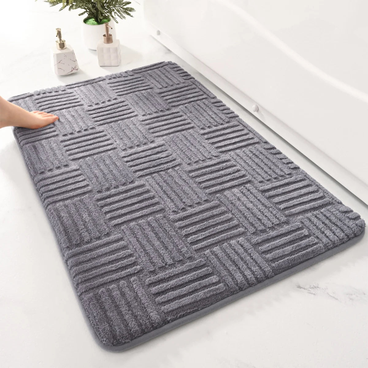 Tapis Salle de Bain Antidérapant Rose