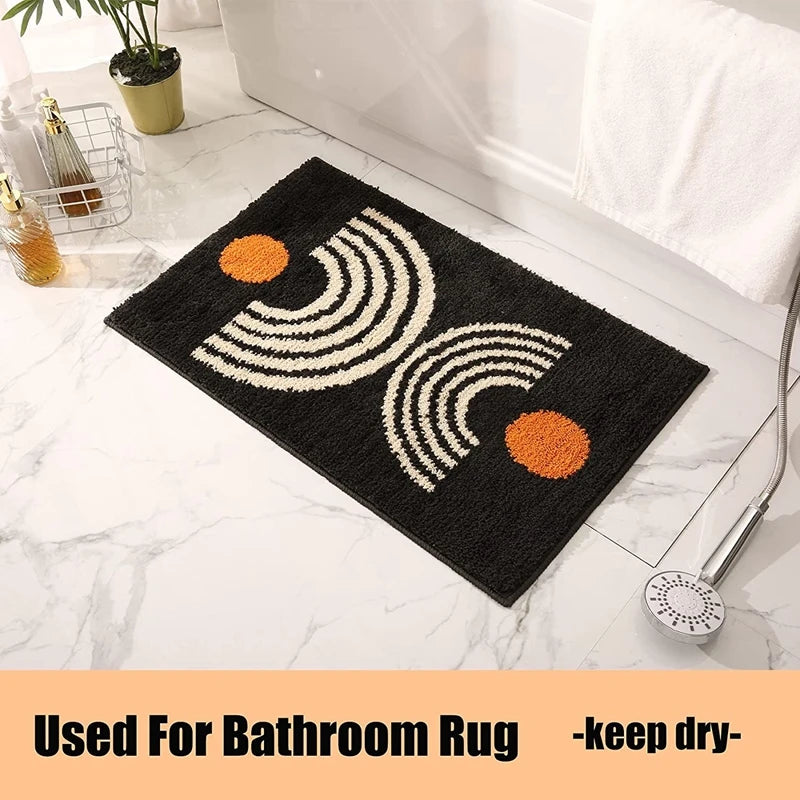 Tapis de Bain Boho Inyahome - Gris Foncé