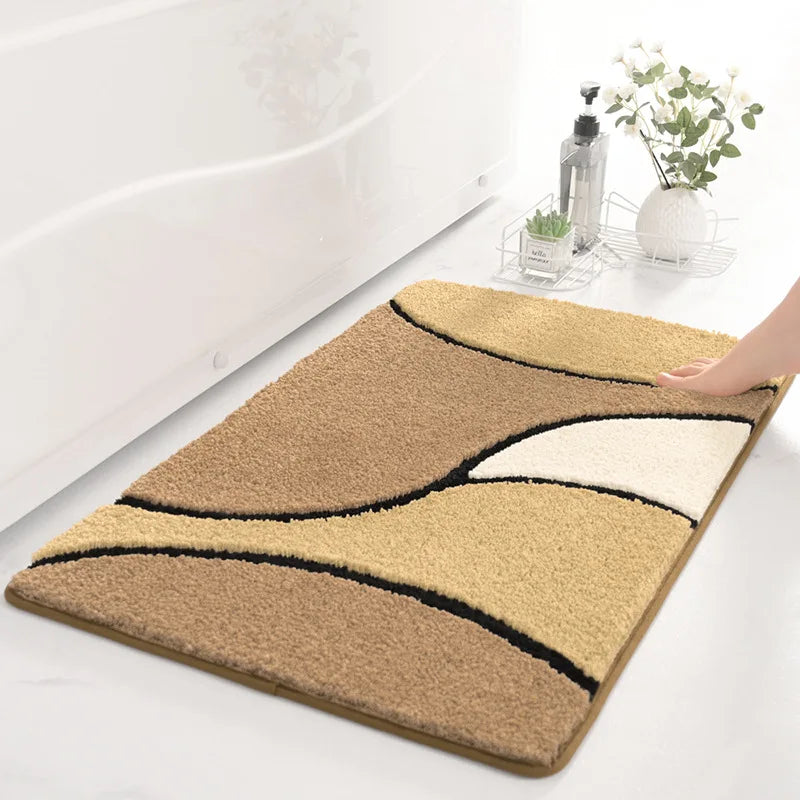 Tapis de Bain Microfibre Ultra-Doux - Café
