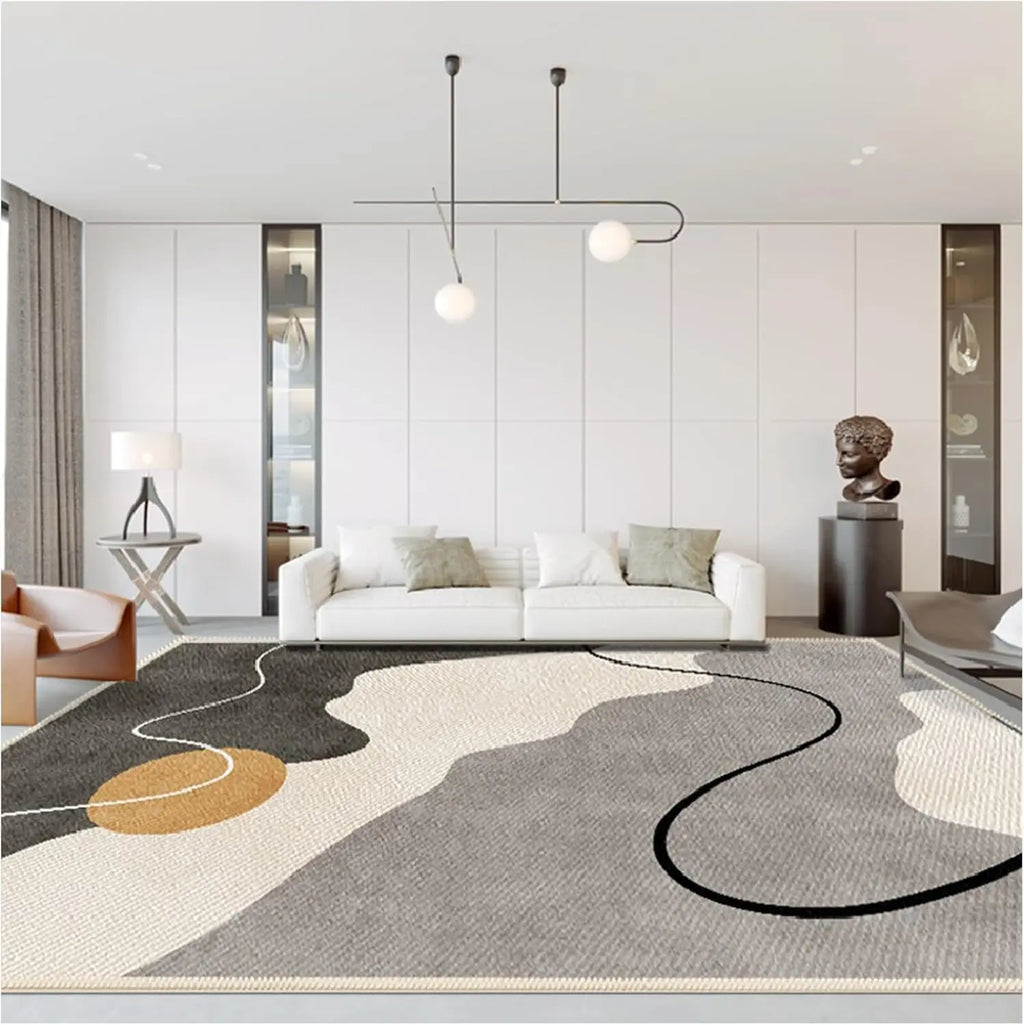 VIKAMA Nordic 160*230 Large Carpet Living Room Sofa Coffee Table Carpet Anti-Slip Modern Light Luxury Room Decoration Floor Mat