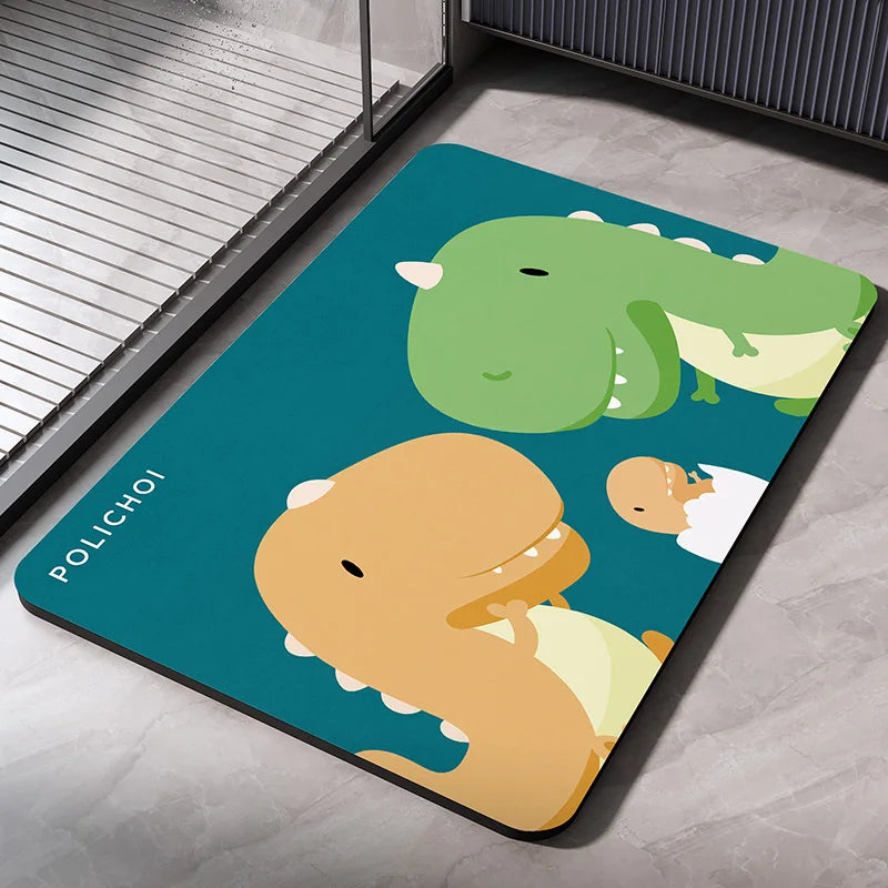Diatomaceous Earth Bath Mat Bathroom Rug Absorbent Non-slip Floor Foot Mats Quick Dry Shower Carpet Toilet Pad Doormat Washable