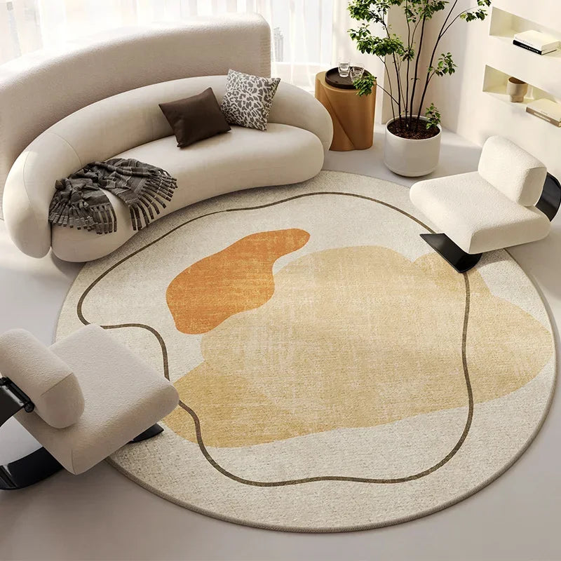 Tapis beige lignes minimaliste luxe
