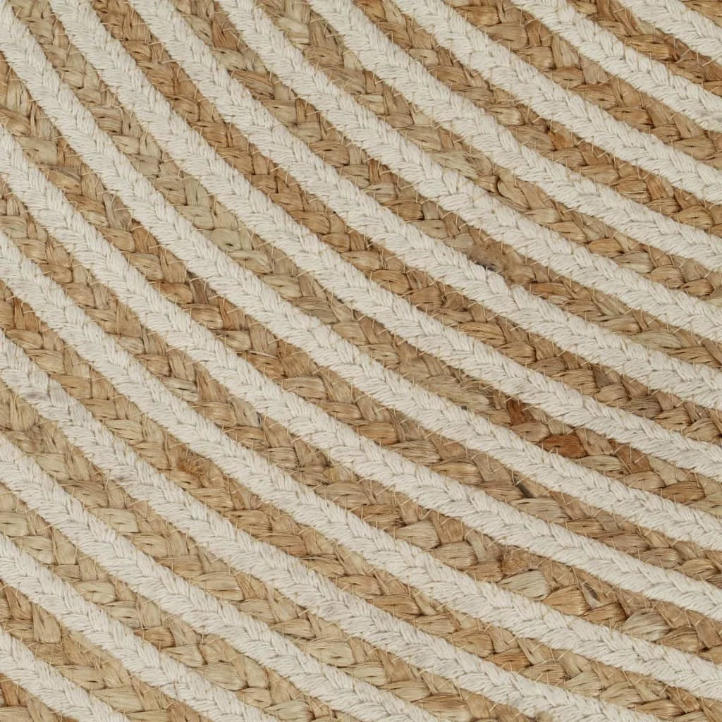 Tapis rond jute naturel artisanal