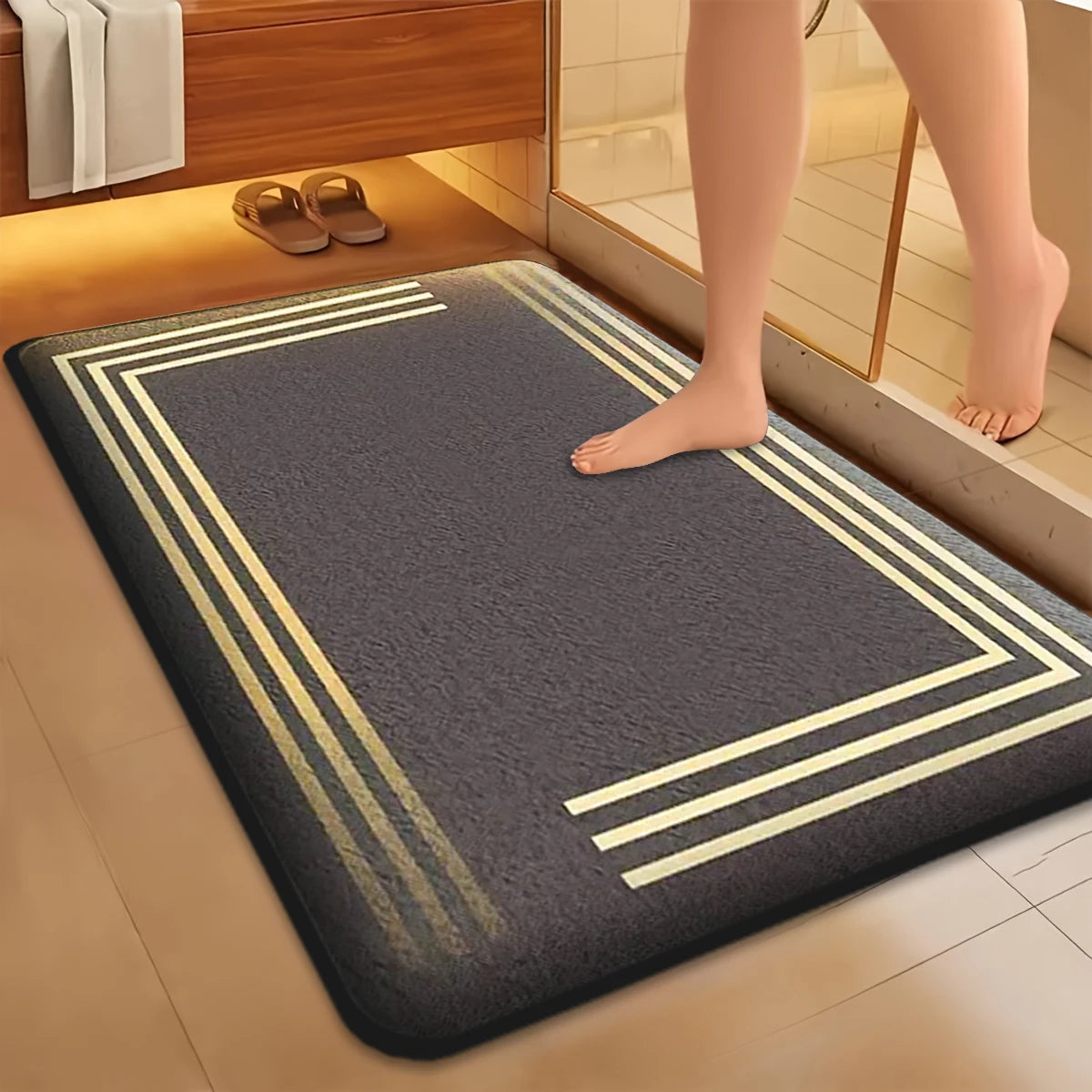 Tapis salle de bain velours absorbant