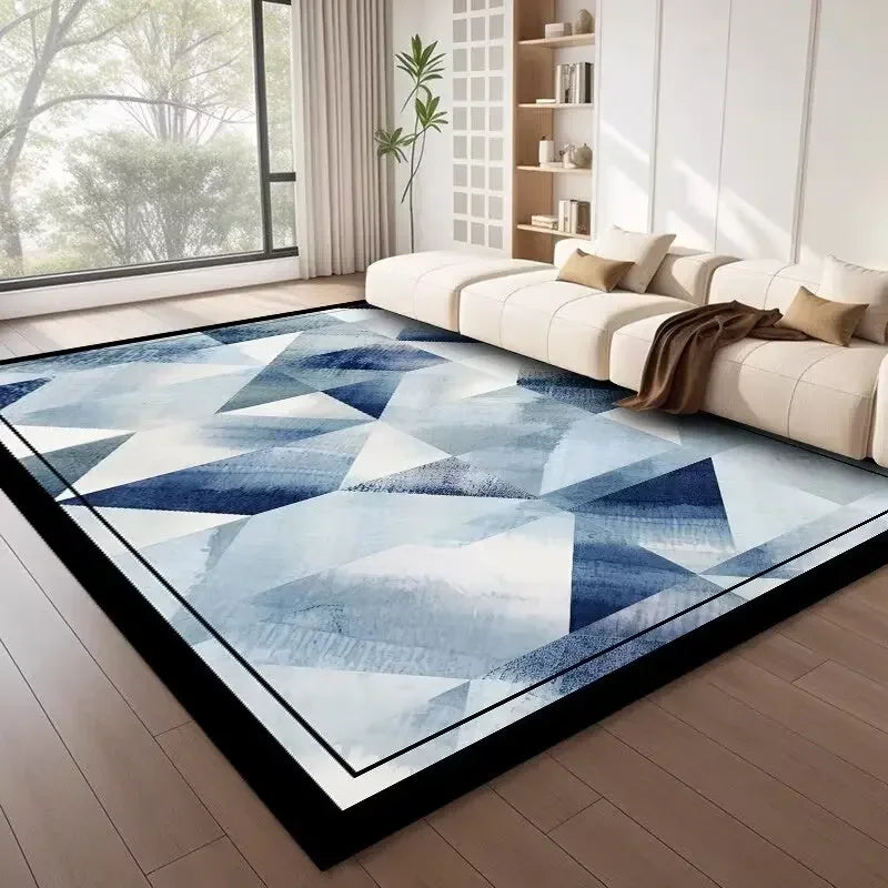 Tapis salon nordique géométrique luxe