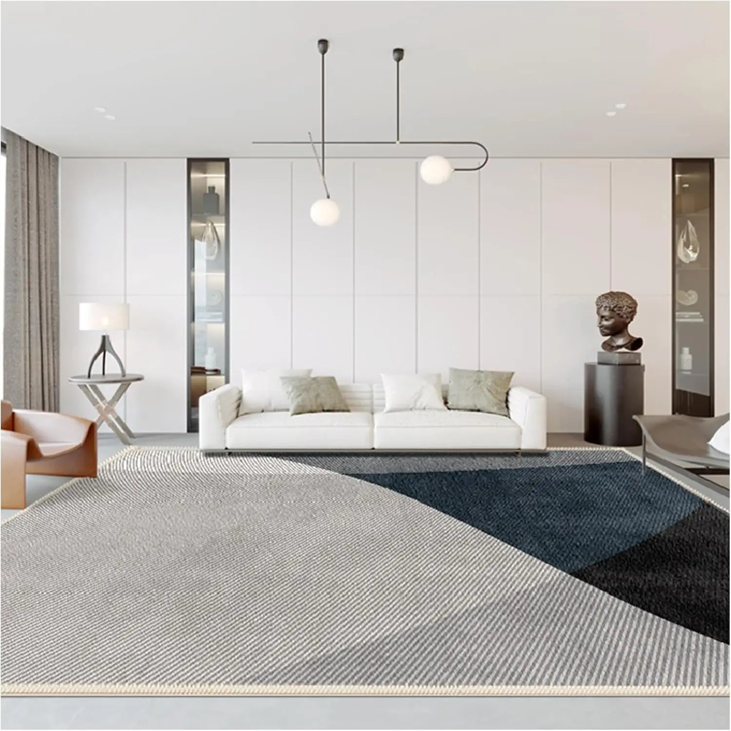 VIKAMA Nordic 160*230 Large Carpet Living Room Sofa Coffee Table Carpet Anti-Slip Modern Light Luxury Room Decoration Floor Mat