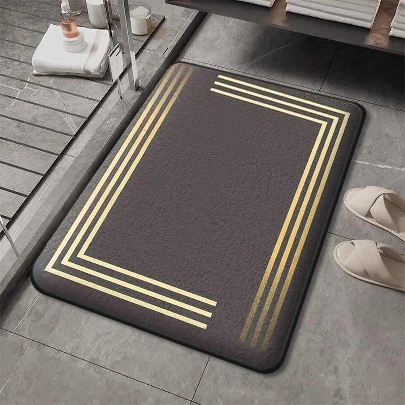Tapis salle de bain velours absorbant