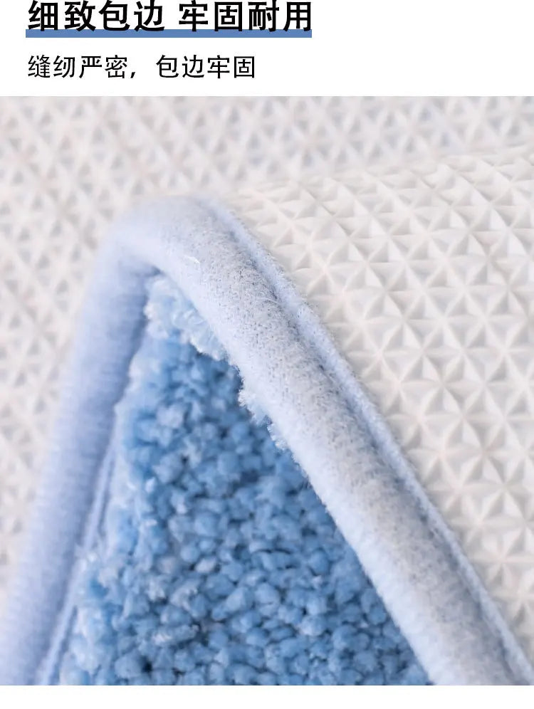 Tapis de Bain Microfibre Ultra-Doux - Bleu