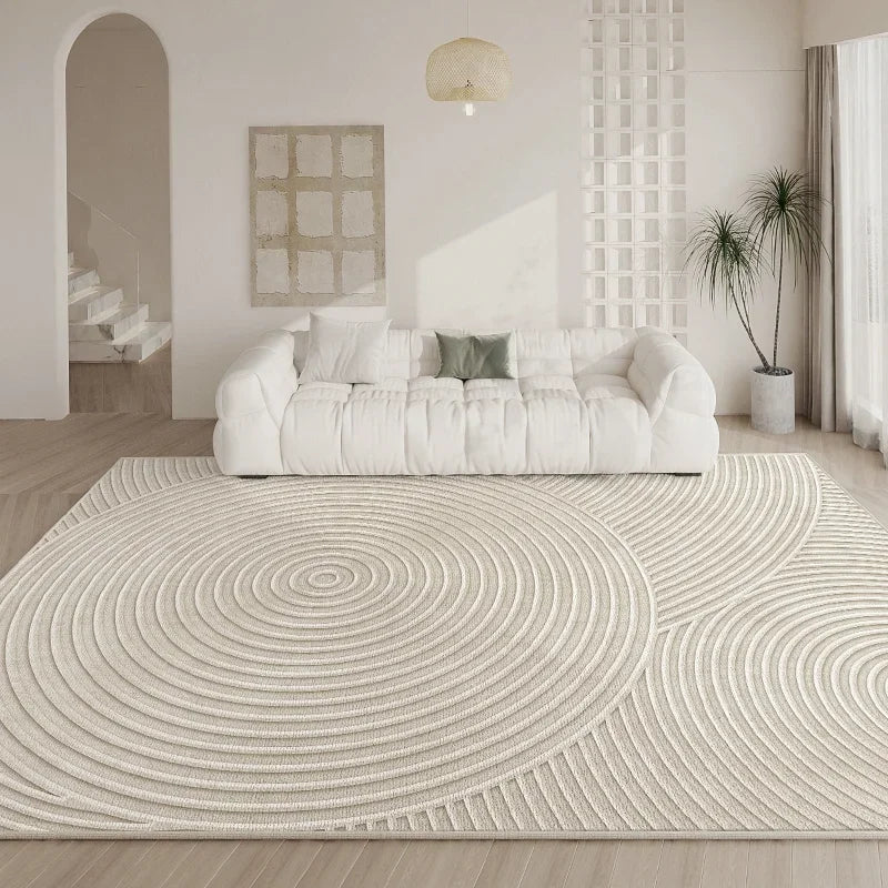 Tapis Beige Chaleureux Élégance - Salon