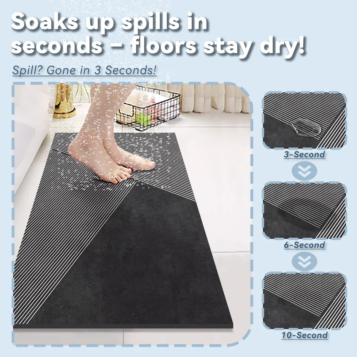 Tapis Salle de Bain Diatomite Modèle 3