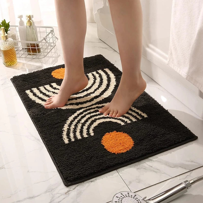 Tapis de Bain Boho Inyahome - Gris Foncé