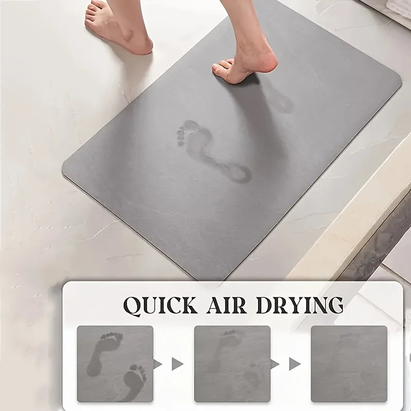 Tapis long cuisine minéral anti-dérapant luxe