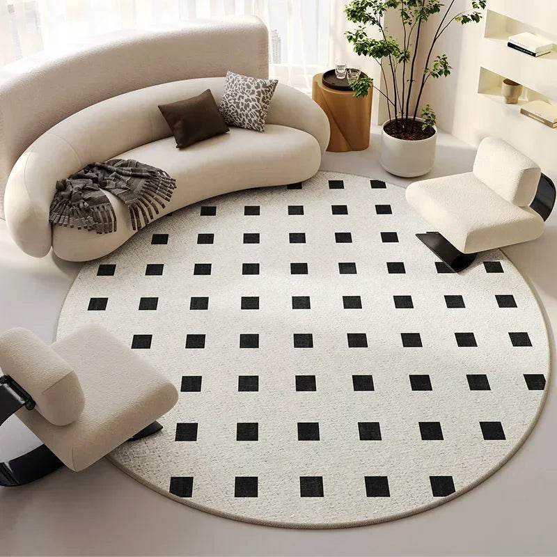 Tapis beige lignes minimaliste luxe