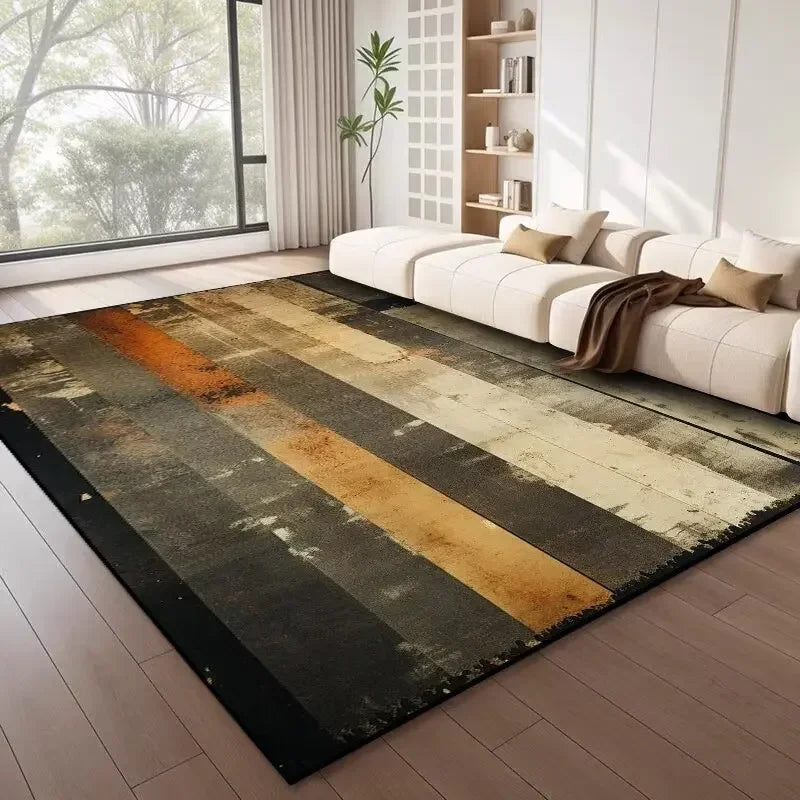 Tapis salon nordique géométrique luxe