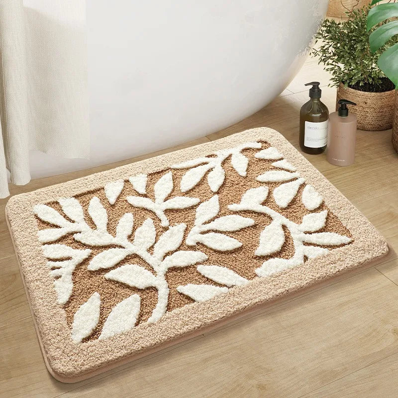 Tapis Salle de Bain Motif Plante A