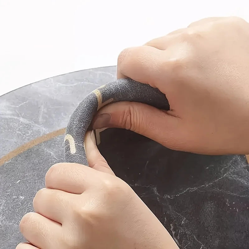 Tapis long cuisine minéral anti-dérapant luxe