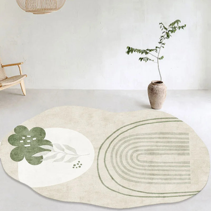 Tapis Organique Feuillage Naturel - Salon