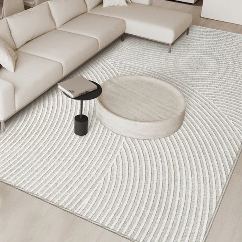 Tapis Beige Chaleureux Élégance - Salon