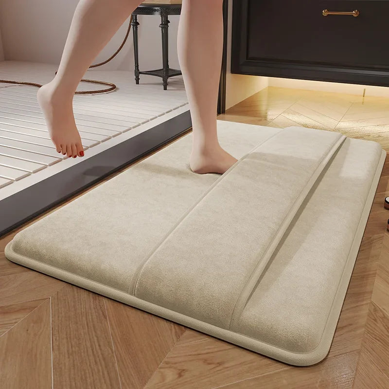 Tapis salle de bain ultra-doux luxe