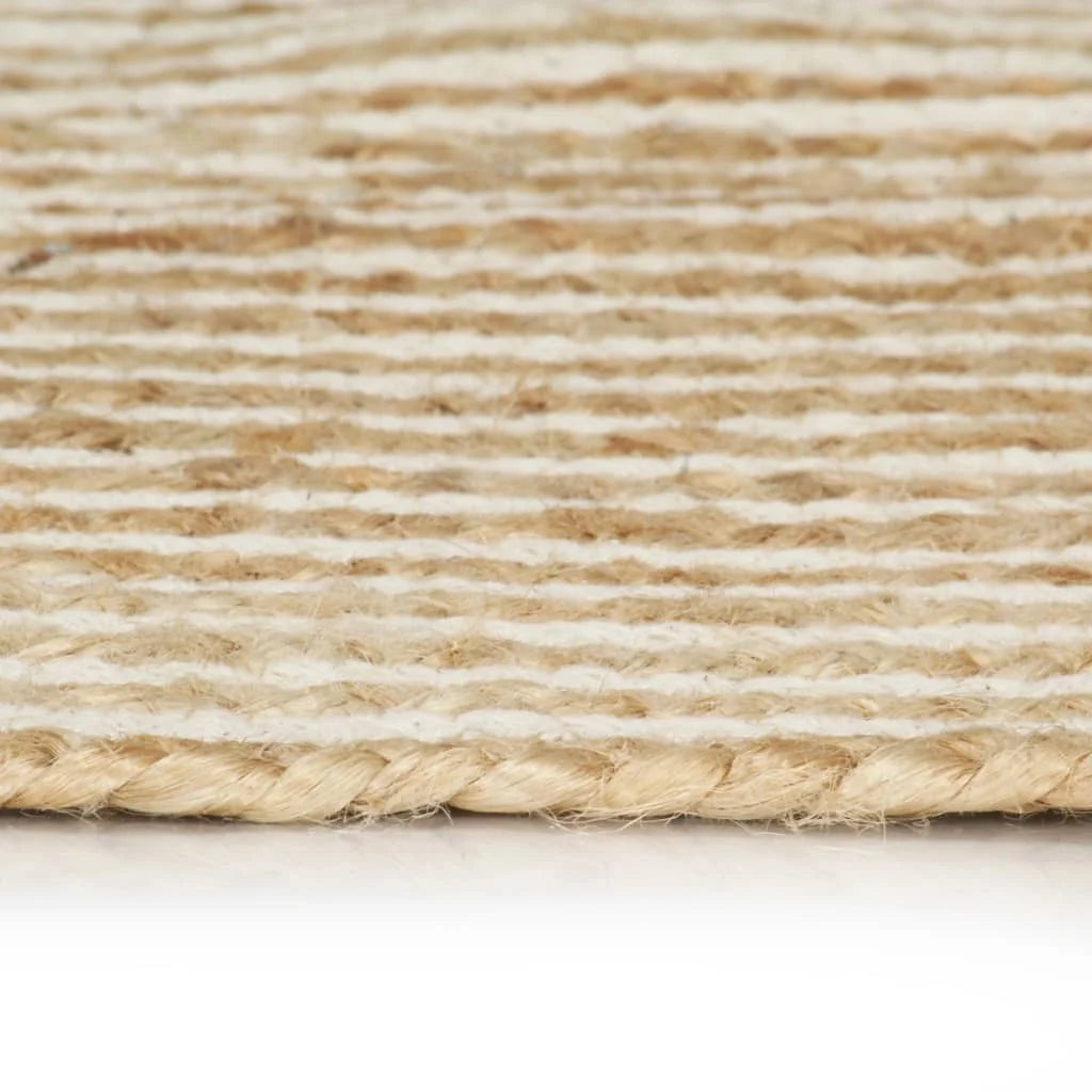 Tapis rond jute naturel artisanal