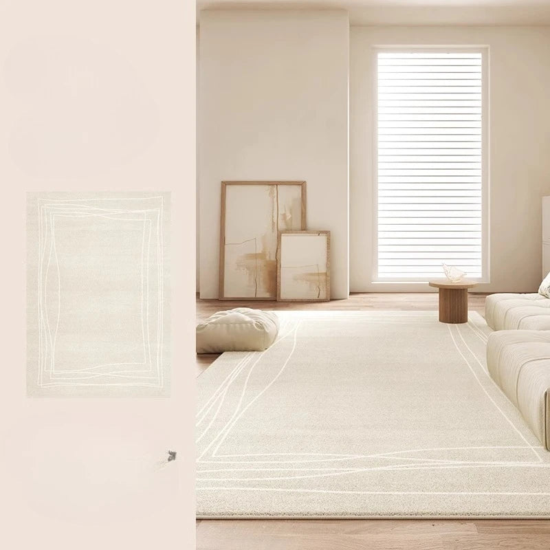 Tapis Crème Épais Modèle 8
