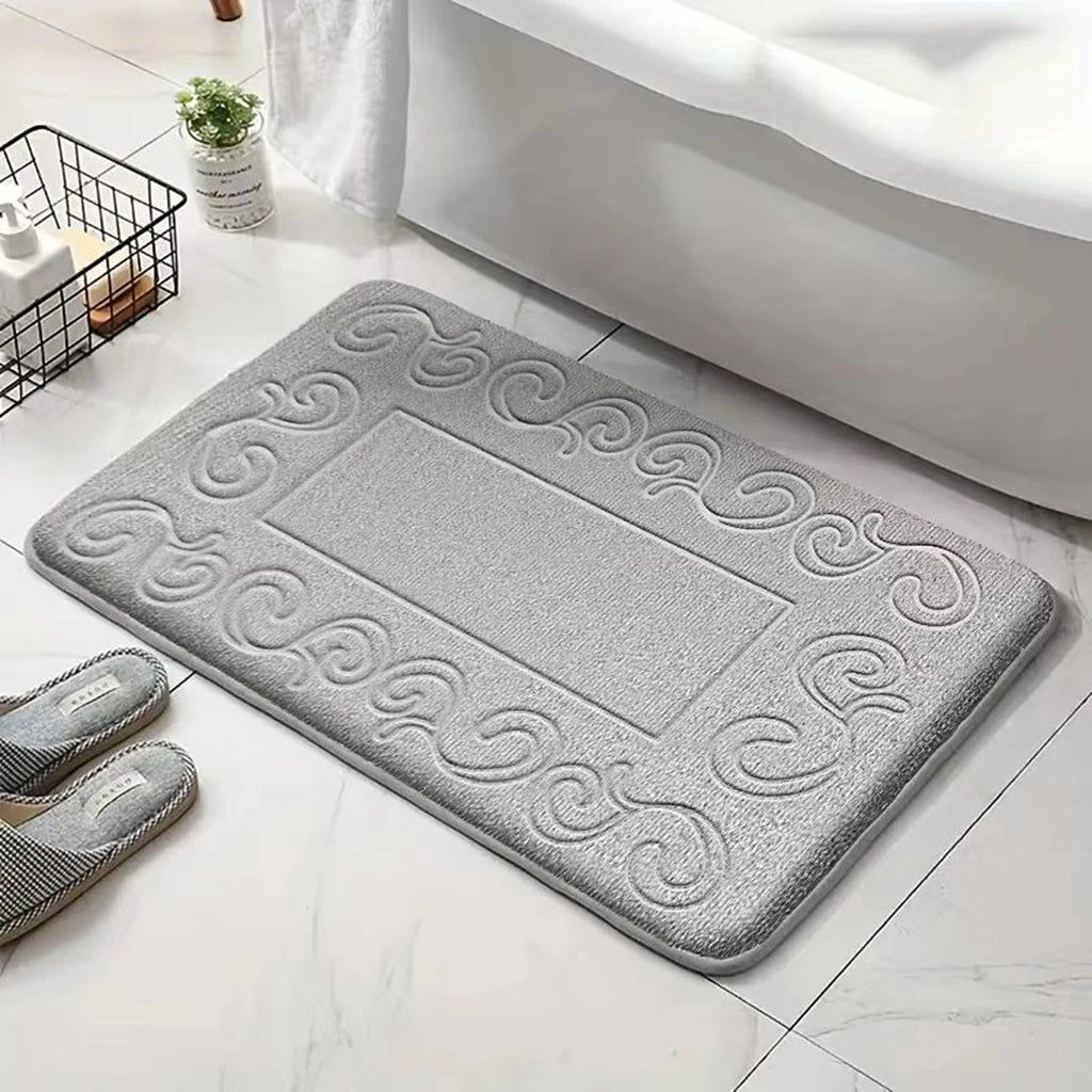 Tapis de Bain Antidérapant Absorbant - Gris