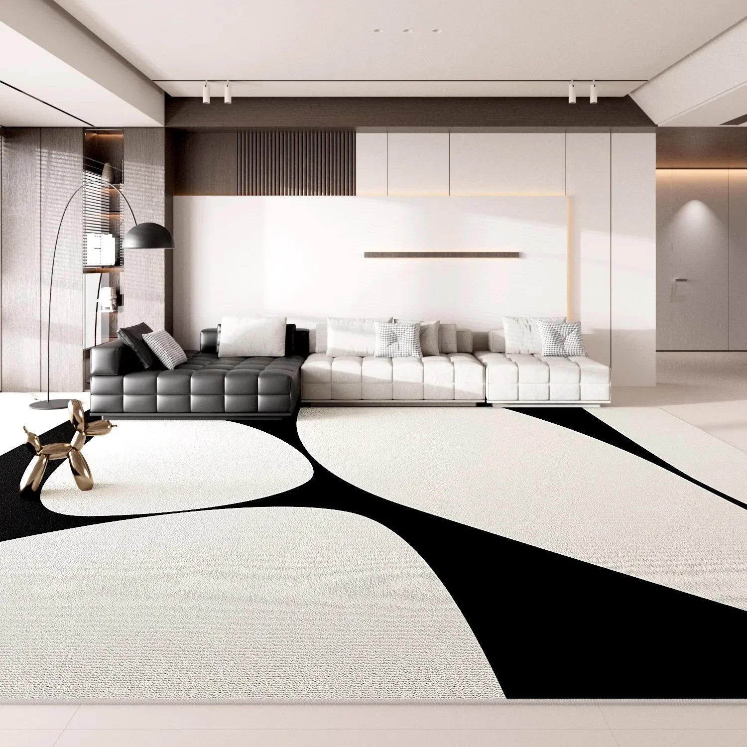 Tapis salon minimaliste luxe moderne
