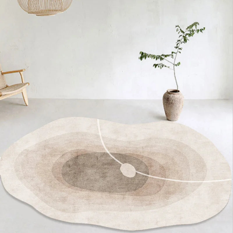 Tapis Rond Spirale Terracotta - Salon
