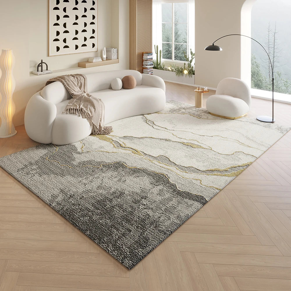 Tapis salon géométrique dégradé luxe