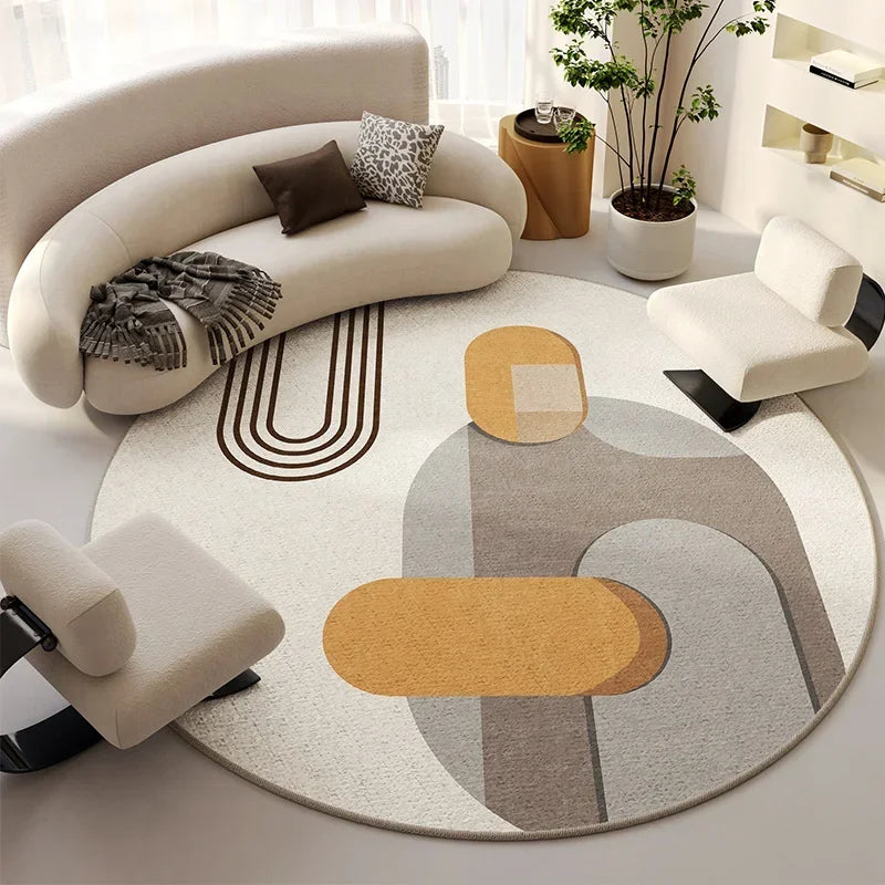 Tapis beige lignes minimaliste luxe