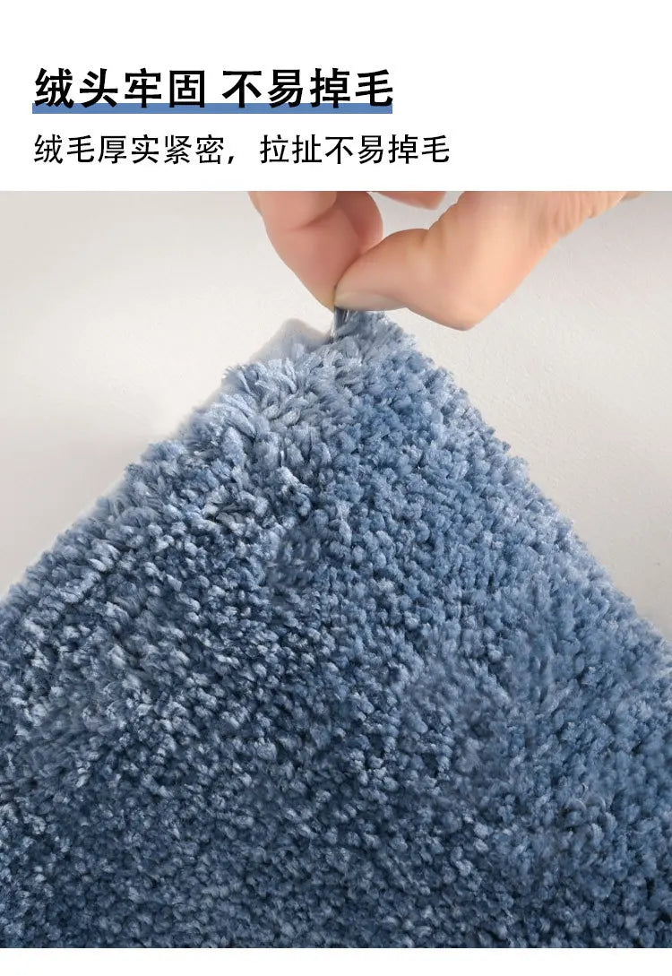 Tapis de Bain Microfibre Ultra-Doux - Bleu