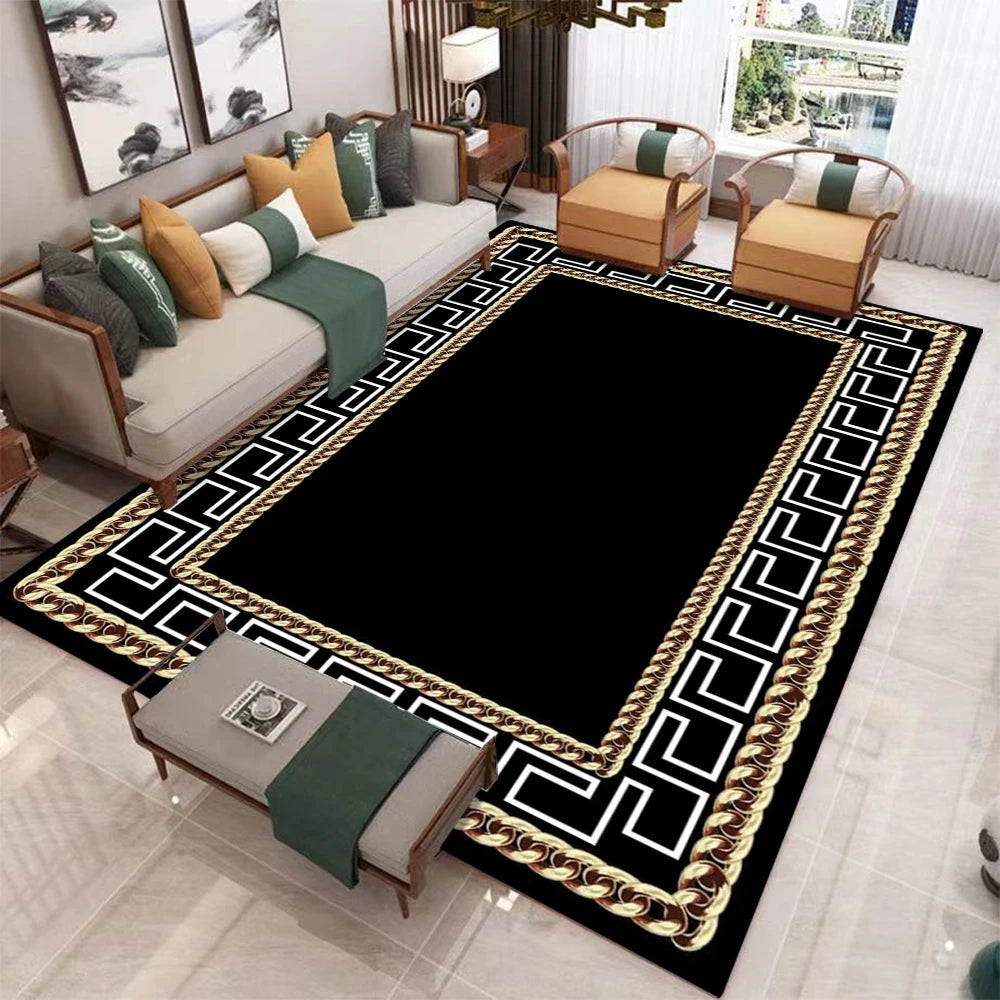 Tapis Nordique Géométrique Moderne Luxe
