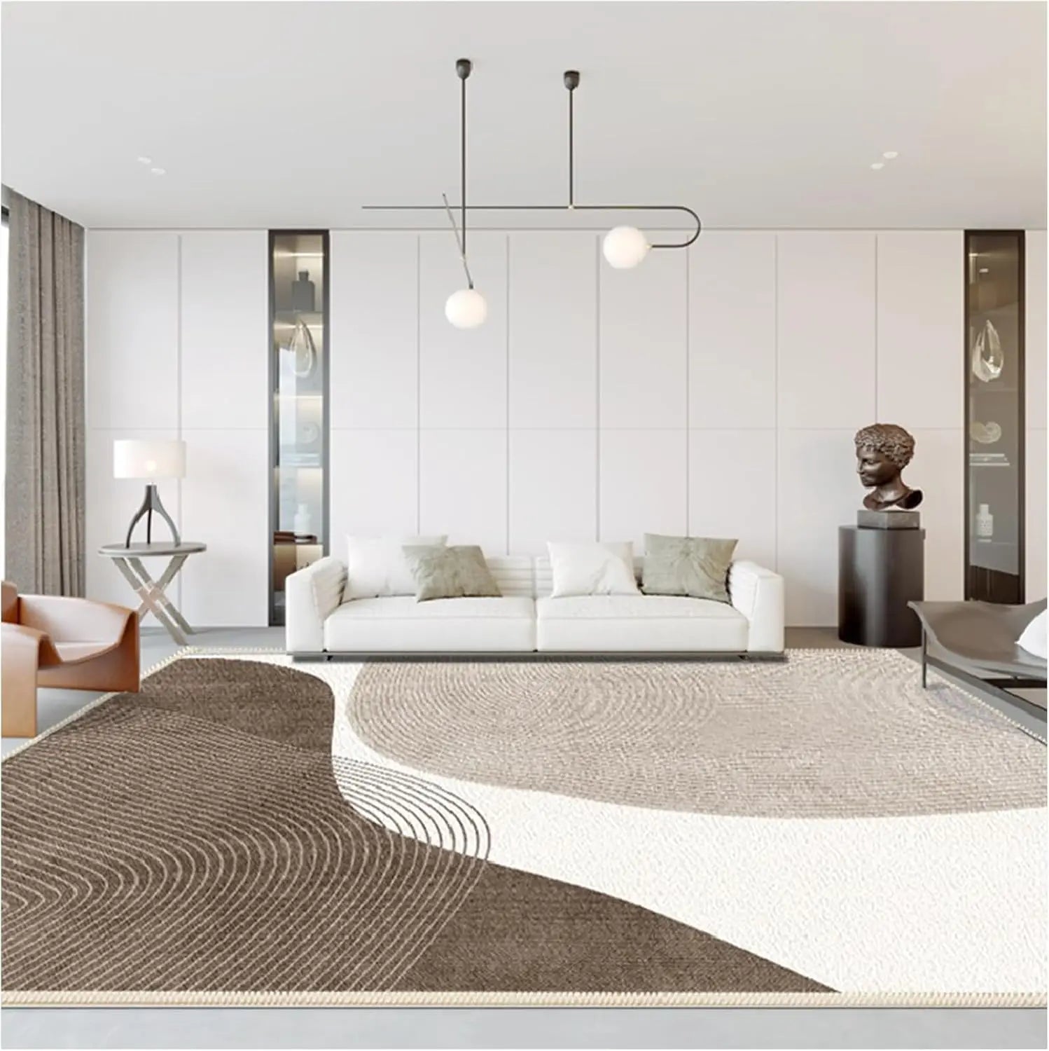VIKAMA Nordic 160*230 Large Carpet Living Room Sofa Coffee Table Carpet Anti-Slip Modern Light Luxury Room Decoration Floor Mat