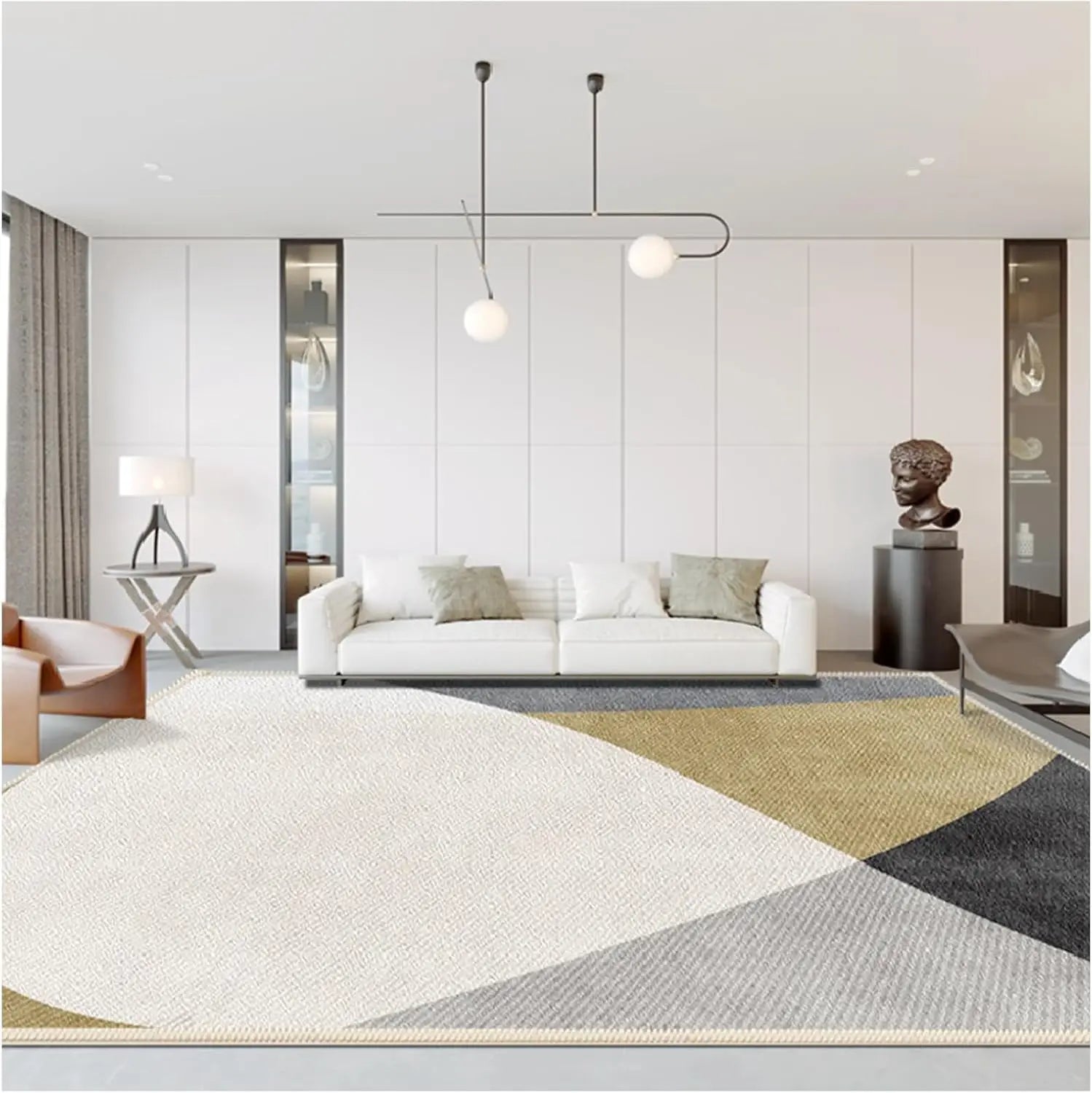 VIKAMA Nordic 160*230 Large Carpet Living Room Sofa Coffee Table Carpet Anti-Slip Modern Light Luxury Room Decoration Floor Mat