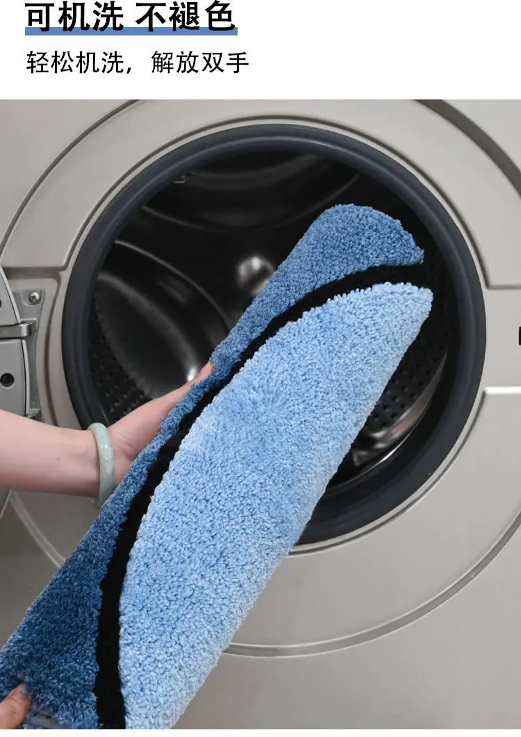 Tapis de Bain Microfibre Ultra-Doux - Bleu