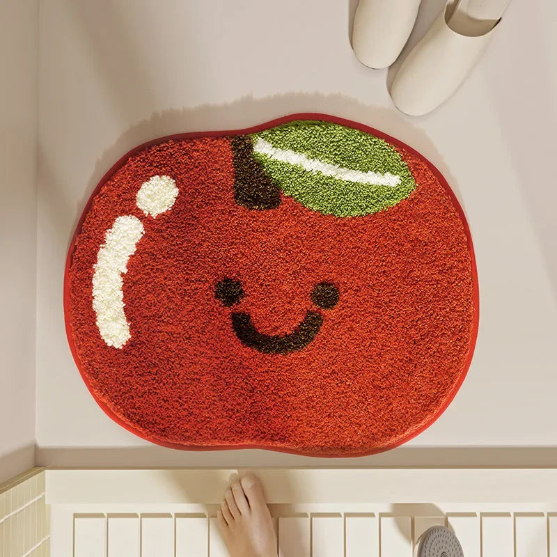 Tapis salle de bain fruit doux absorbant luxe