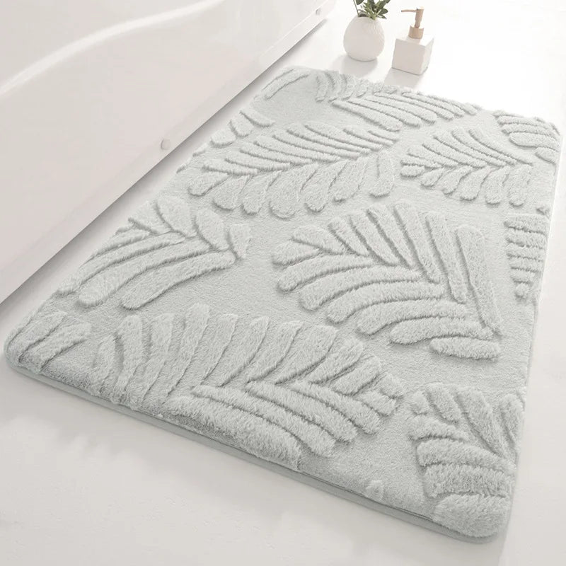 Tapis Salle de Bain Fourrure Beige