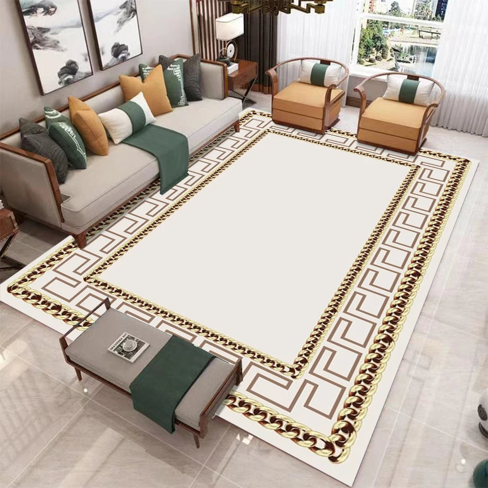 Tapis Nordique Géométrique Moderne Luxe