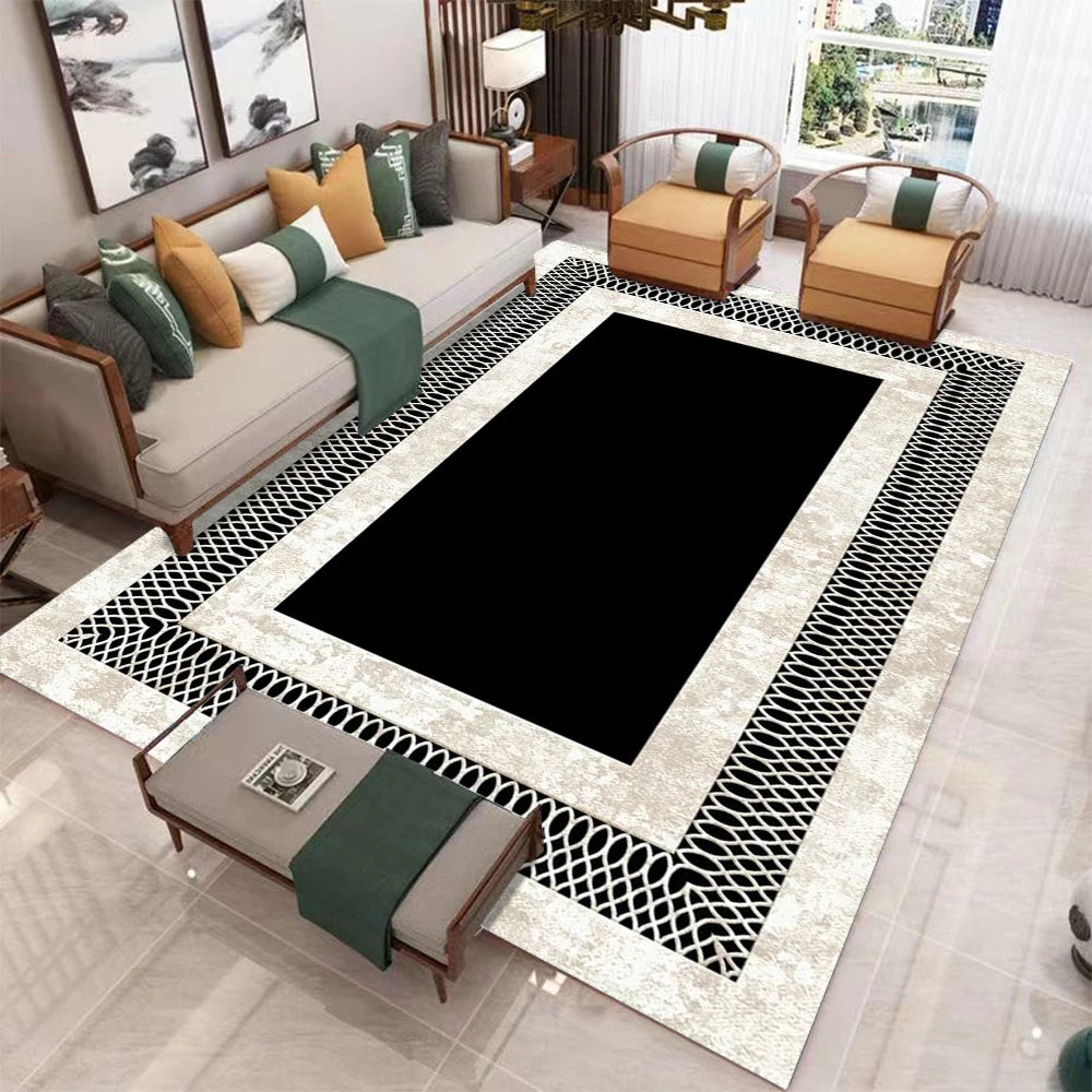 Tapis Nordique Géométrique Moderne Luxe