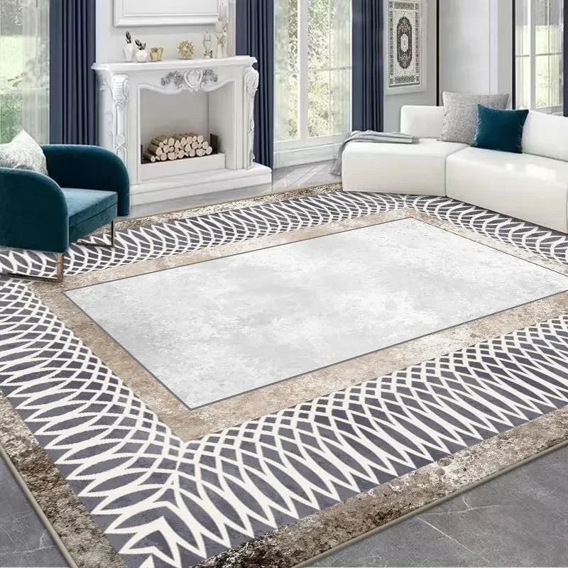 Tapis nordique géométrique luxe doux