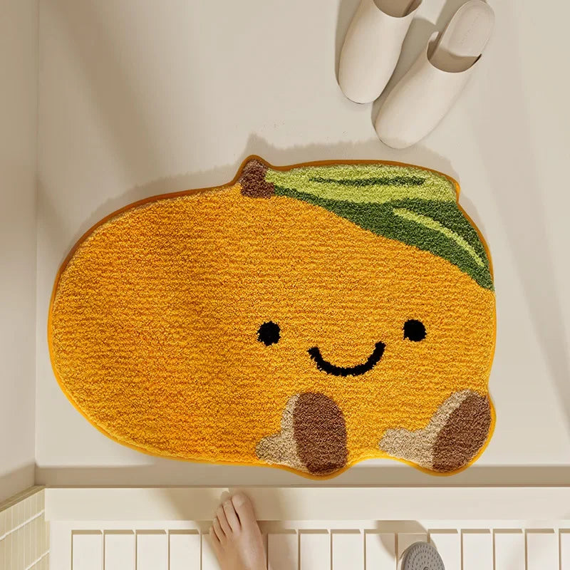 Tapis salle de bain fruit doux absorbant luxe