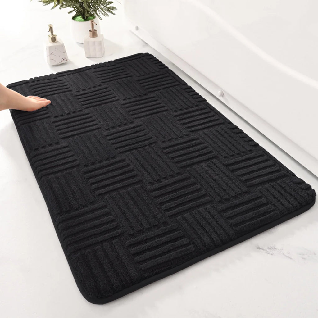 Tapis Salle de Bain Antidérapant Noir
