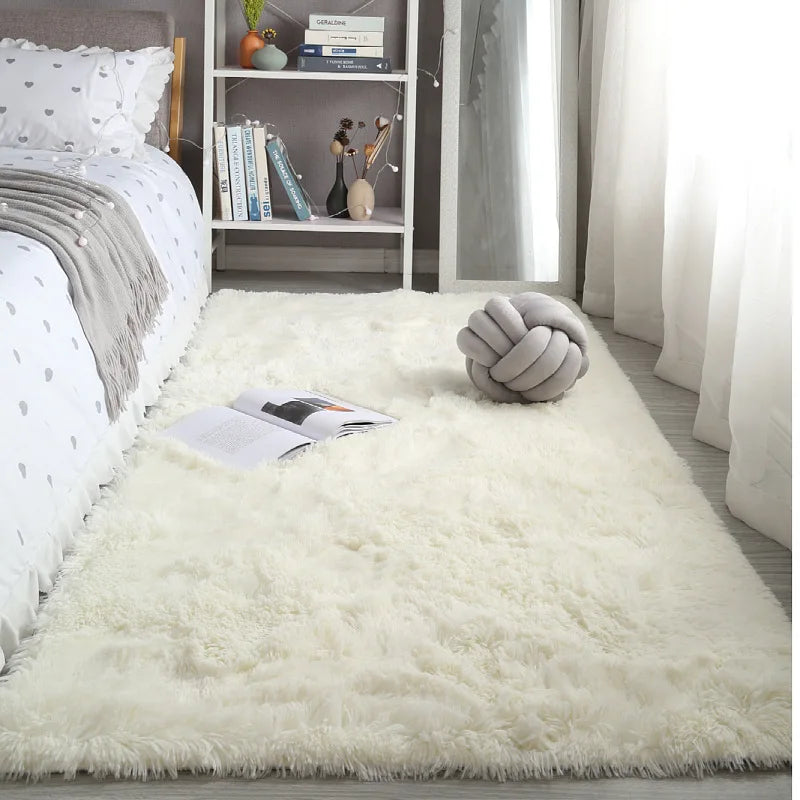 Tapis Shaggy Grand Format - Blanc