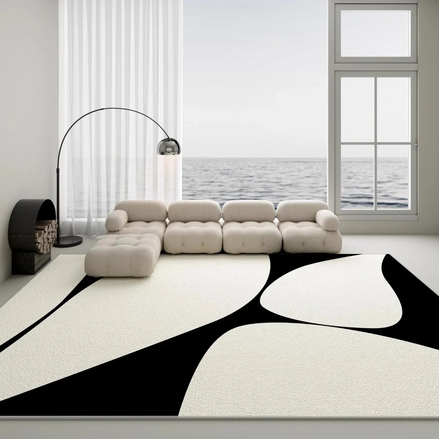 Tapis salon minimaliste luxe moderne