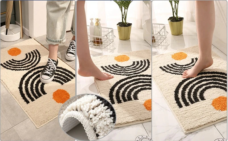 Tapis de Bain Boho Inyahome - Crème